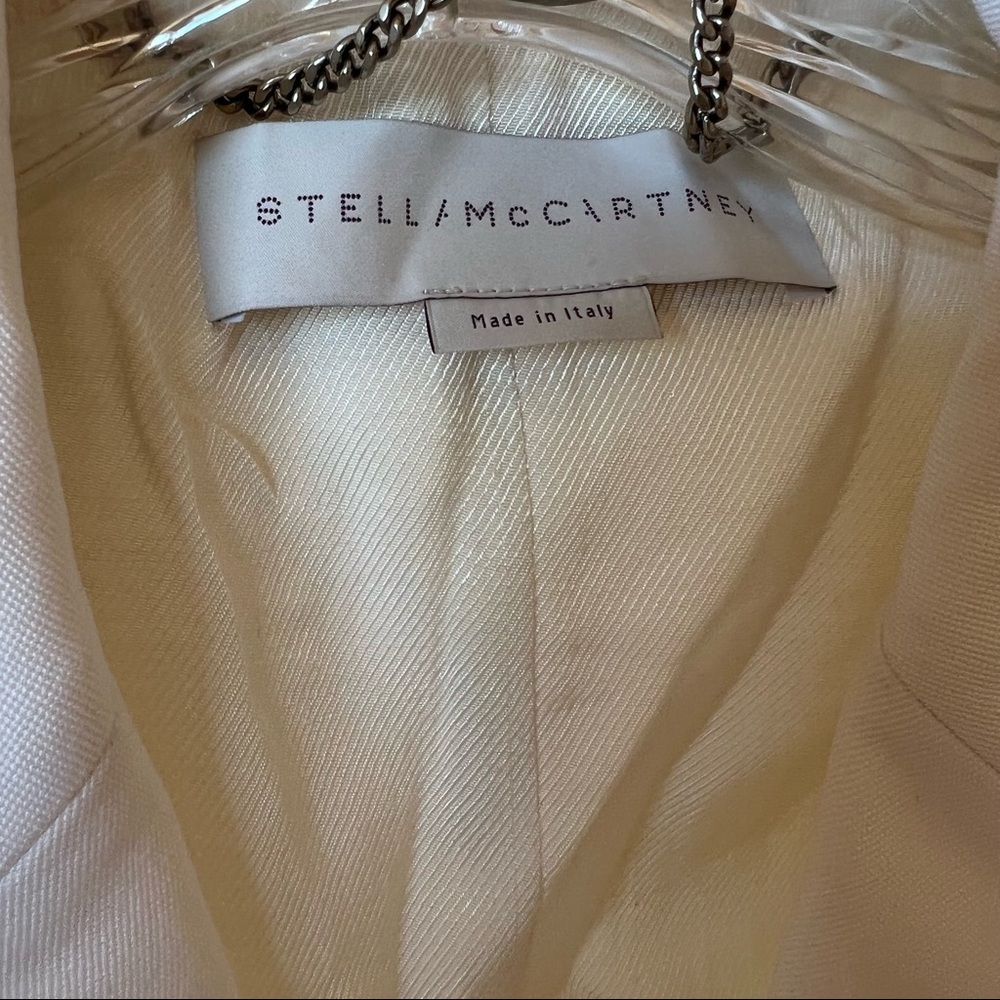 Stella McCartney Becka Single-Breasted Jacket Vest, Off White, Size 12 - Picture 5 of 16